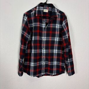 7 Diamonds Blue & Red Plaid Collared Button Down Austin Shirt